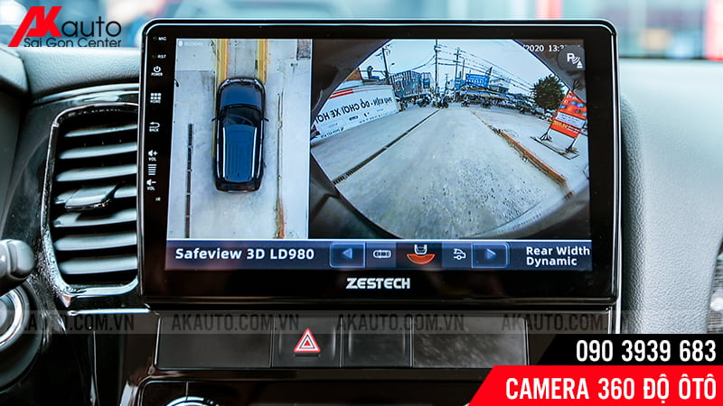 Hệ thống camera lắp tương ứng theo điểm mù ô tô