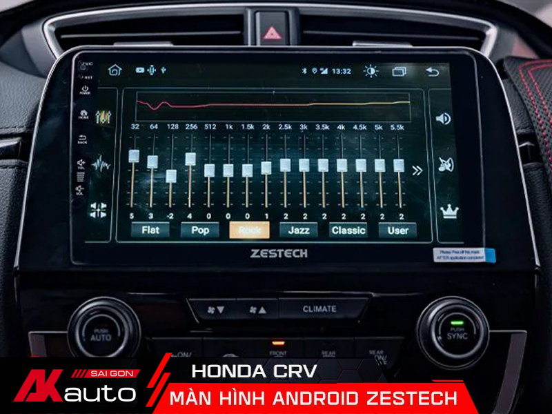 màn hình Zestech Honda CRV căn chỉnh âm thanh