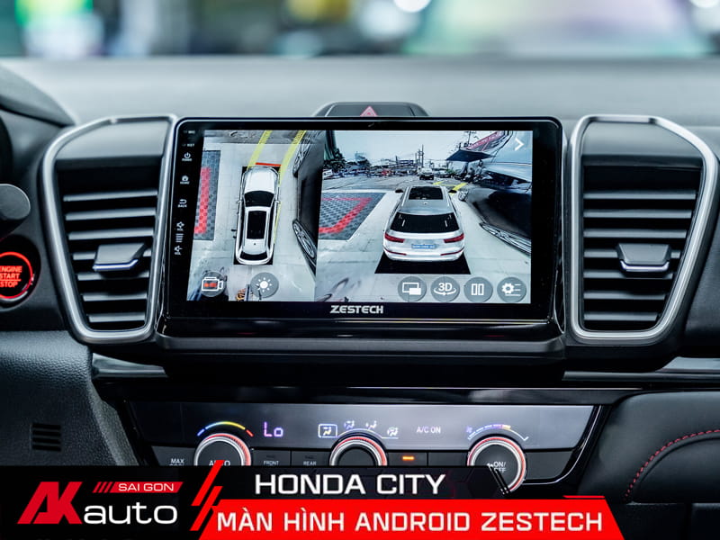 Hiển thị camera 360 trên màn hình Zestech cho Honda City