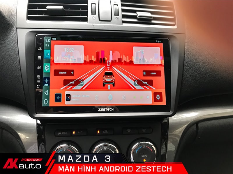 Màn Hình Zestech Mazda 3 lắp màn hình rời kèm mặt dưỡng