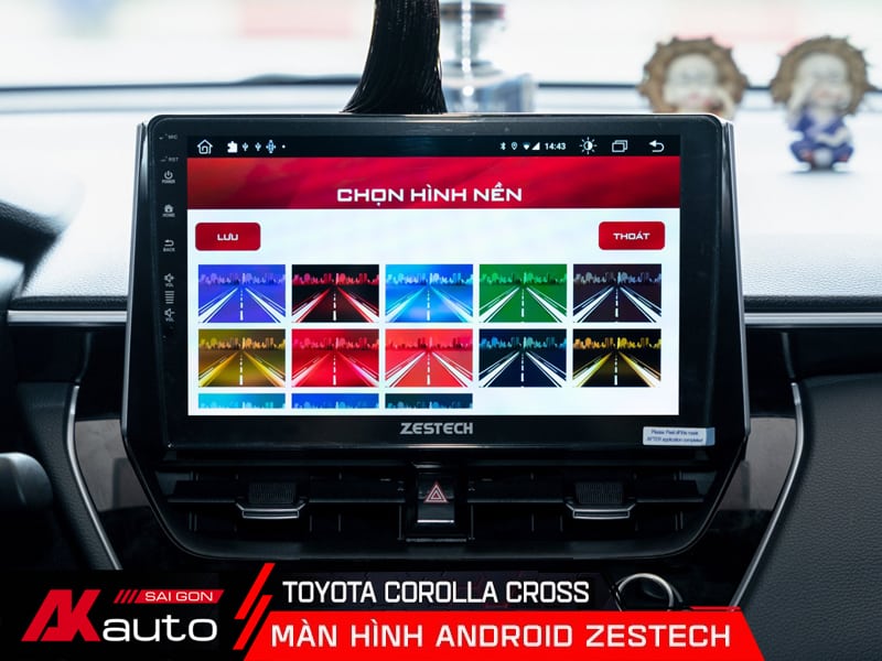 Màn Hình Zestech Toyota Cross thay đổi giao diện cá nhân hóa