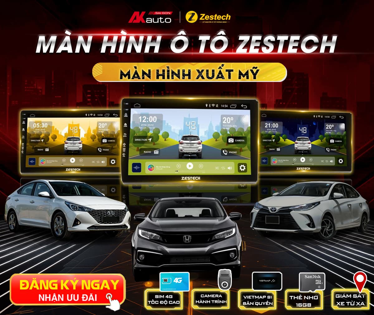 Màn hình Android ô tô Zestech tại AKauto