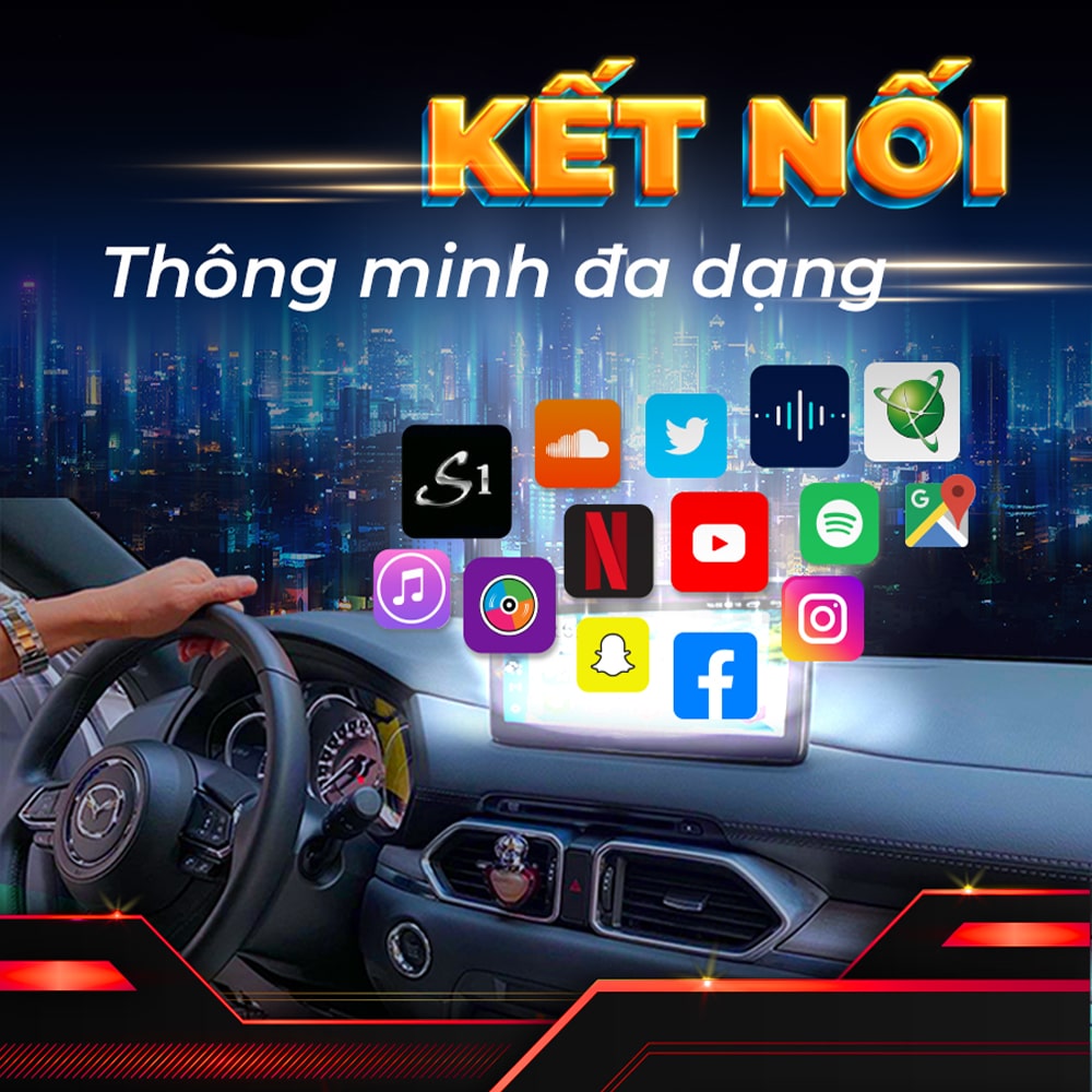 Màn hình ô tô thông minh kết nối kho giải trí bất tận