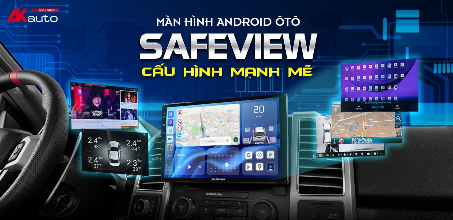 Banner màn hình android safeview cho ô tô-Akauto