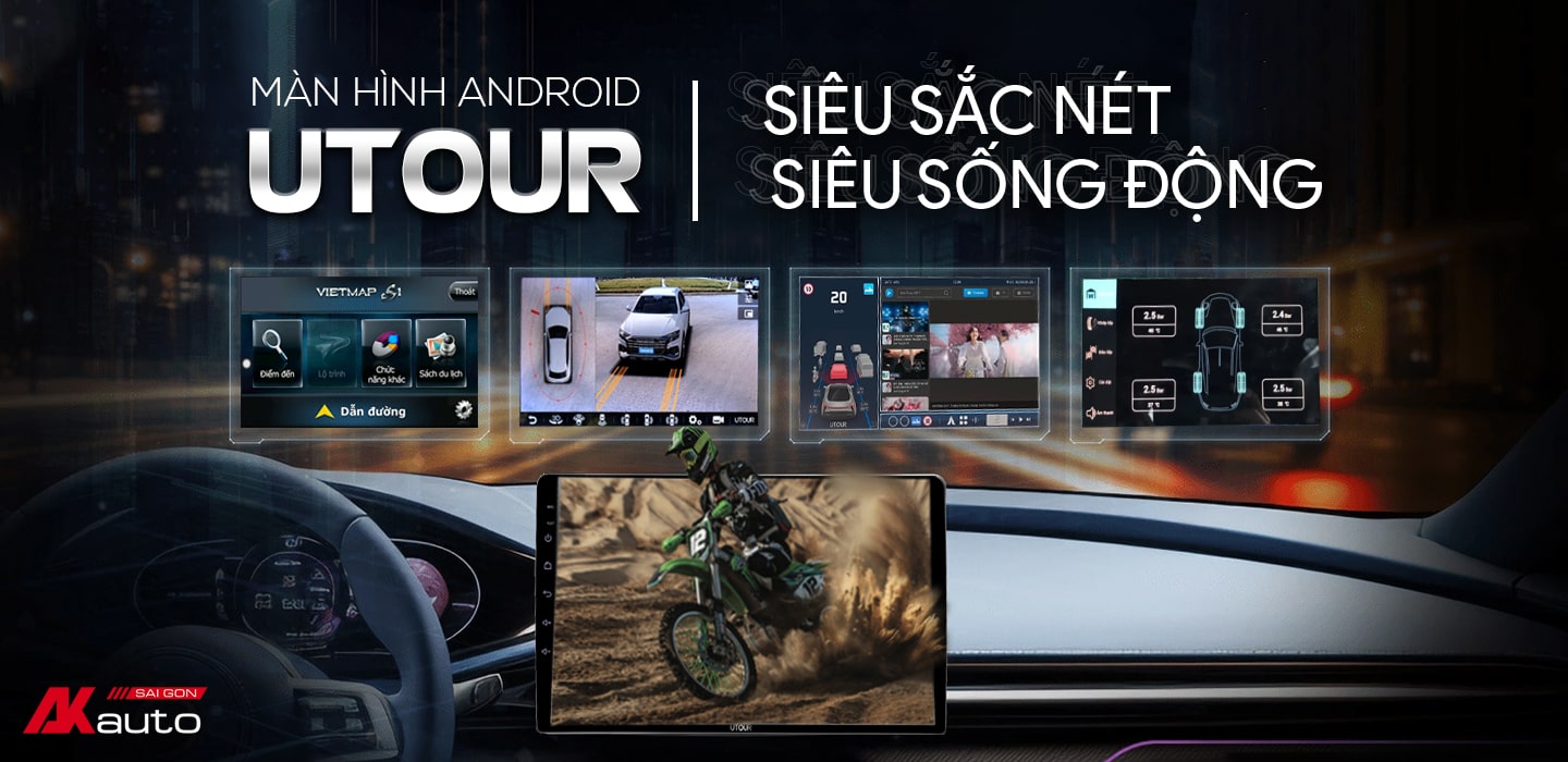 Banner màn hình android utour cho ô tô-Akauto