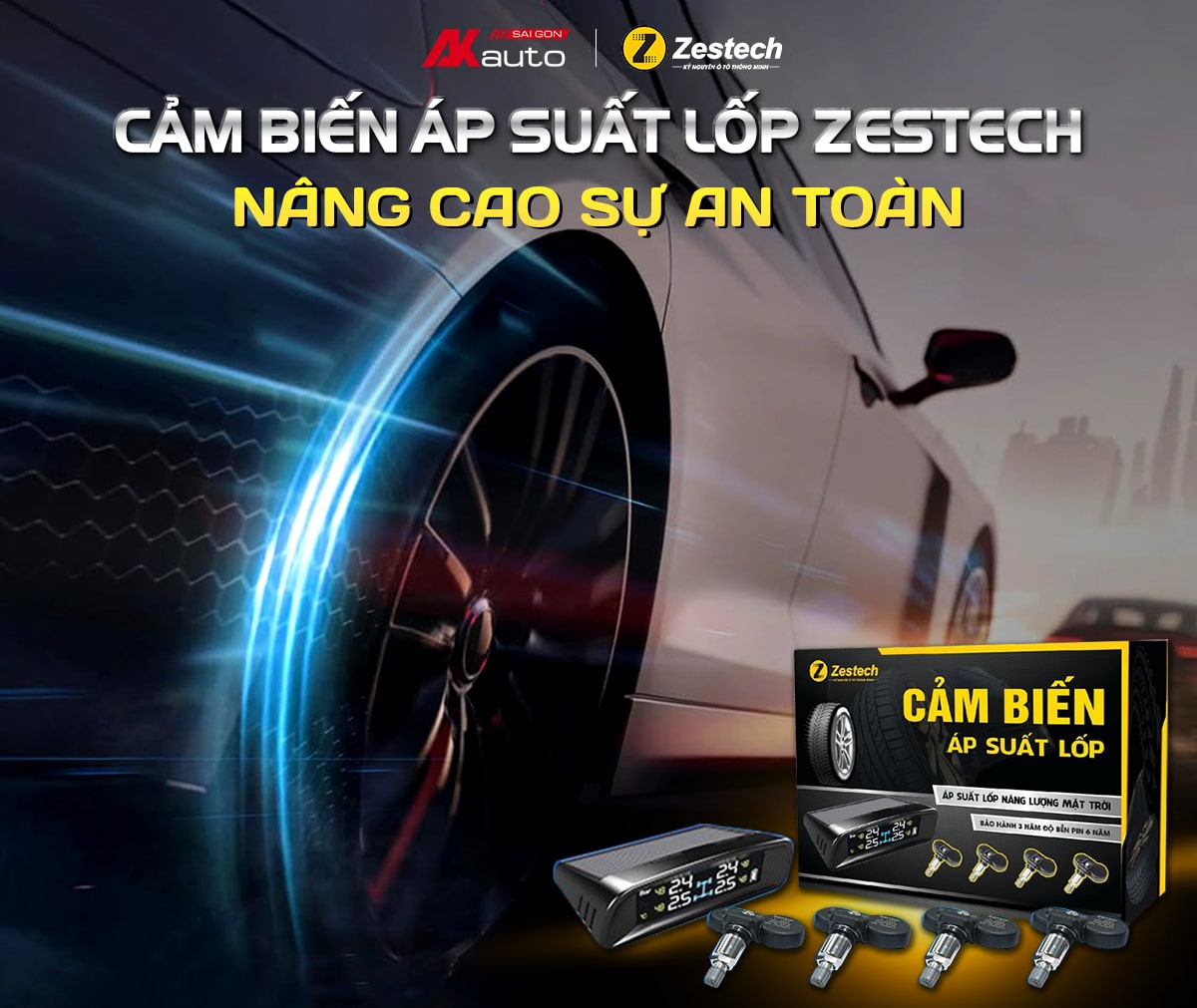 Cảm biến áp suất lốp Zestech-AKauto