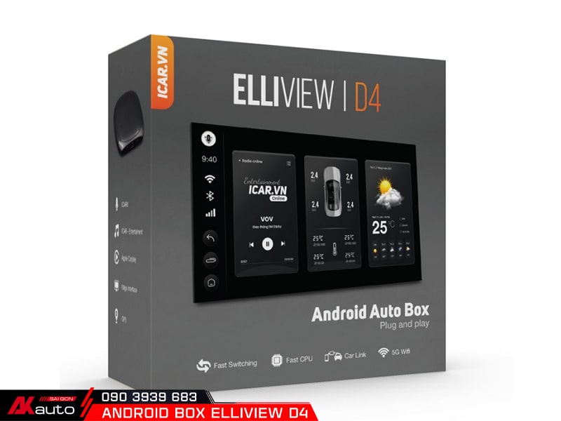 Android Car Box Elliview D4 giá bán 
