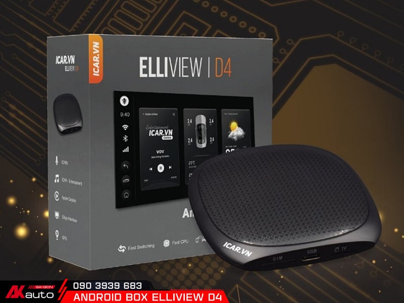 Android Auto Box Elliview D4 thiết kế nhỏ gọn