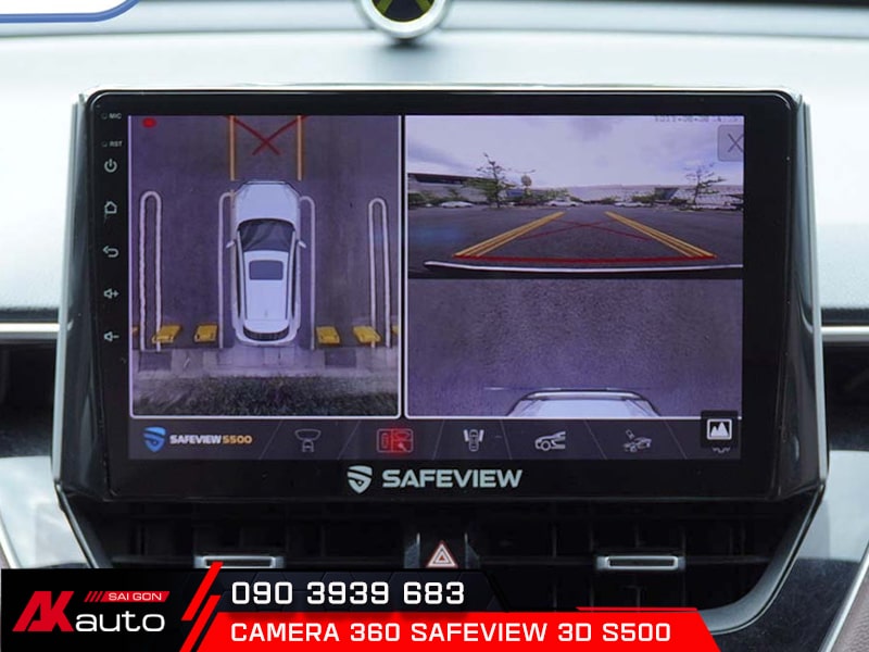 Camera 360 Safeview S500 chia 3 khung hình trên cùng 1 màn hình