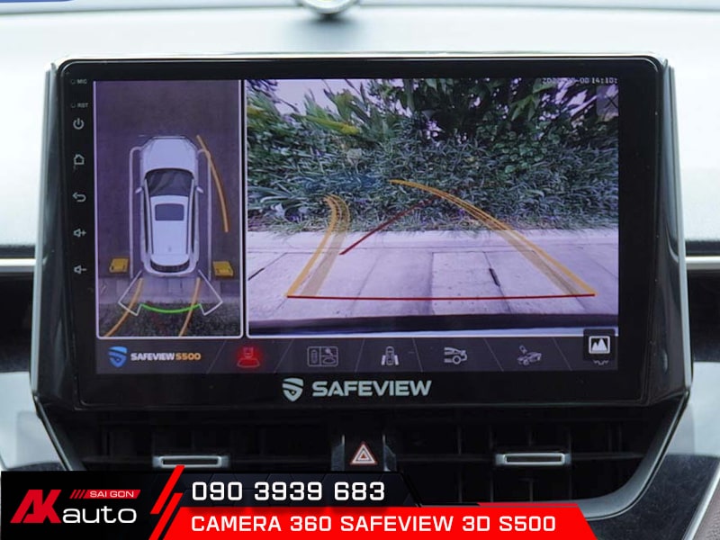 Camera 360 Safeview S500 đỗ xe ghép ngang