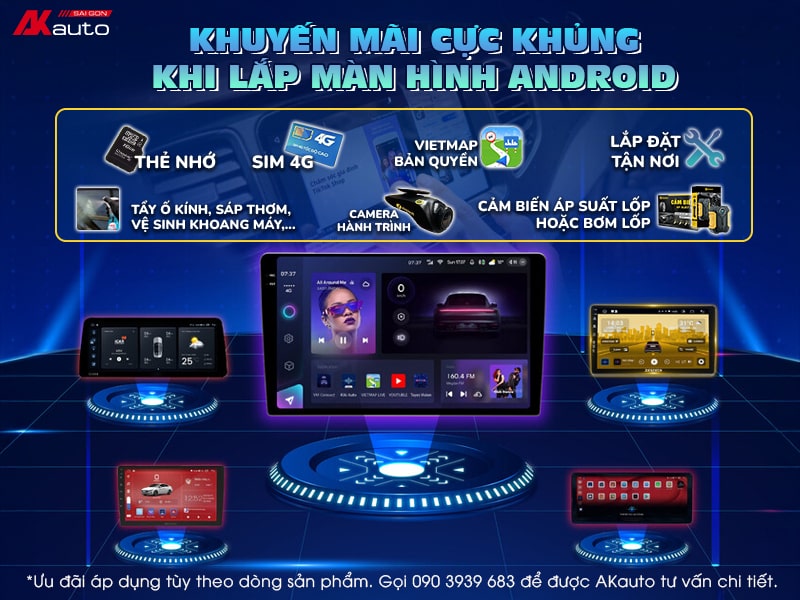 Chương trình quà tặng khuyến mãi khi lắp đặt màn hình Android