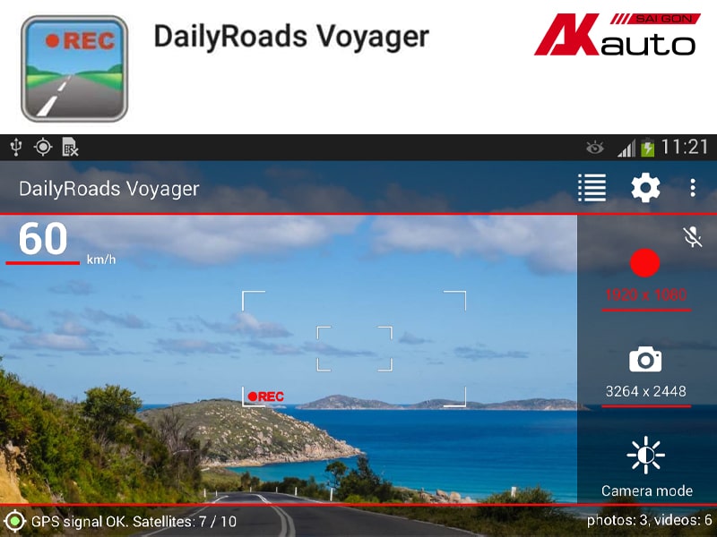 Phần mềm camera hành trình DailyRoads Voyager