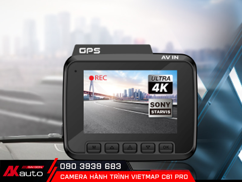 Camera hành trình Vietmap C61 Pro tích hợp sẵn GPS