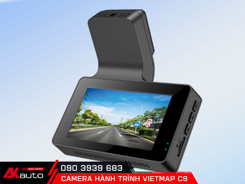Camera hành trình Vietmap C9 có màn hình hiển thị rõ nét