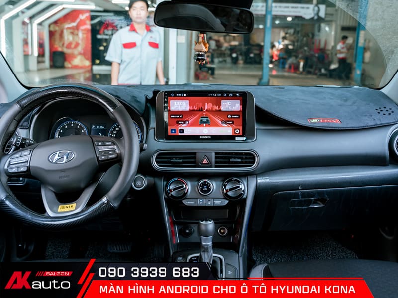 Màn hình android Hyundai Kona hỗ trợ điều khiển bằng giọng nói