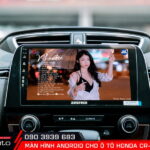 Màn android ô tô Honda CRV hỗ trợ giải trí trực tuyến