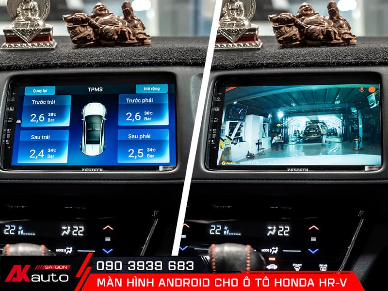 Màn hình android ô tô Honda HRV kết nối các thiết bị ngoại vi