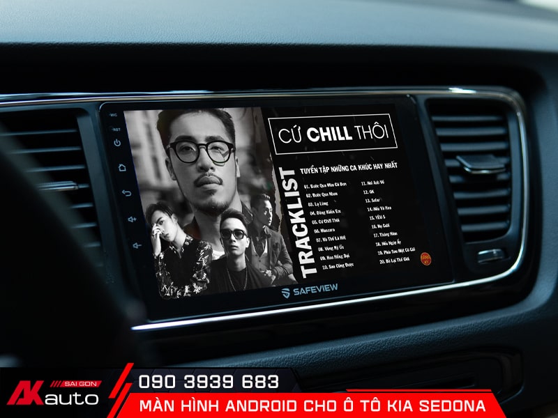 Nâng cấp màn hình android cho ô tô Kia Sedona