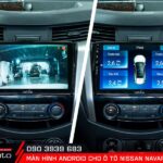 Màn hình Nissan Navara có bản đồ chỉ đường, kết nối thiết bị ngoại vi hỗ trợ lái xe an toàn 