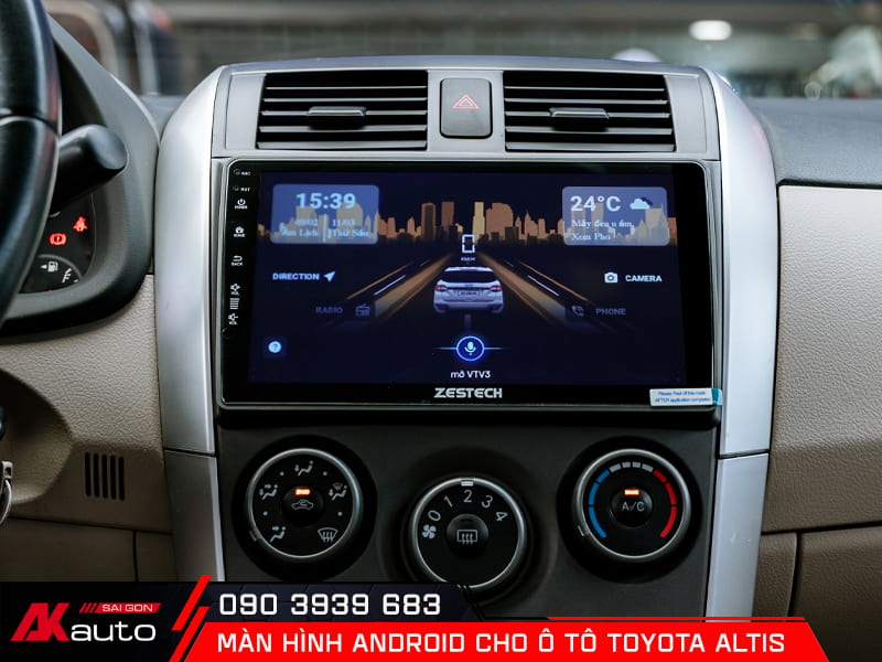 Màn hình android Toyota Altis hỗ trợ điều khiển bằng giọng nói