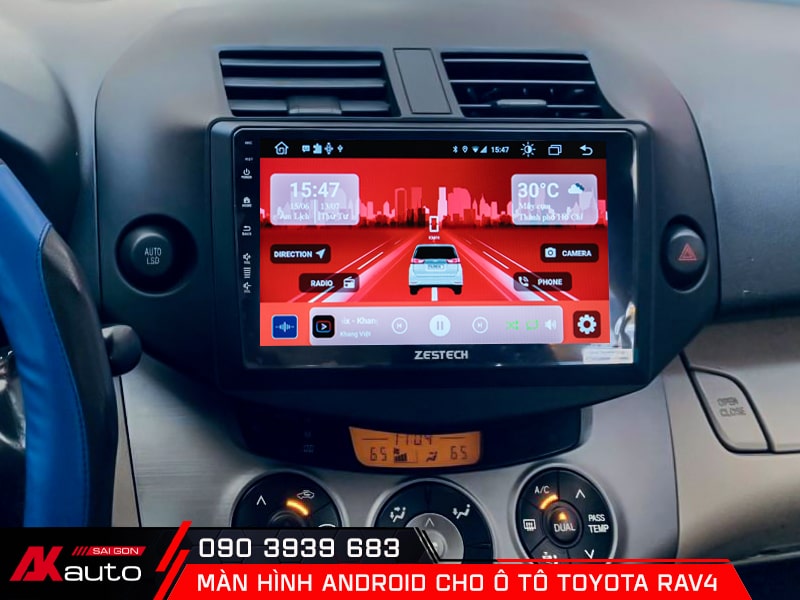 Nâng cấp màn hình android cho ô tô Toyota RAV4