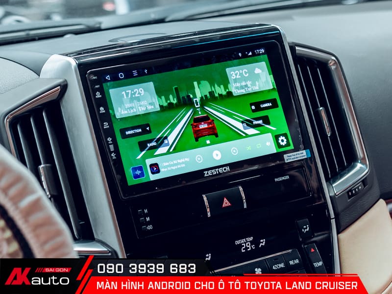 Nâng cấp màn hình android ô tô Toyota Land Cruiser 