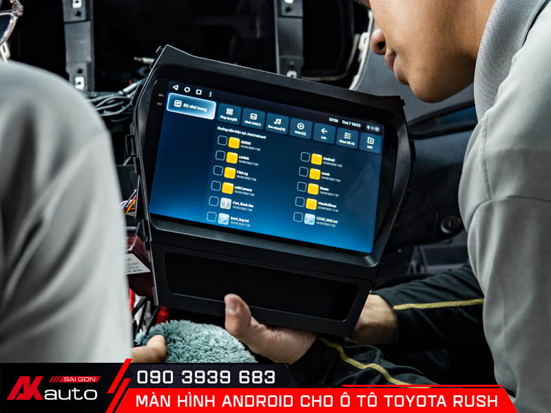 Đại lý màn hình android Toyota Rush HCM - AKauto