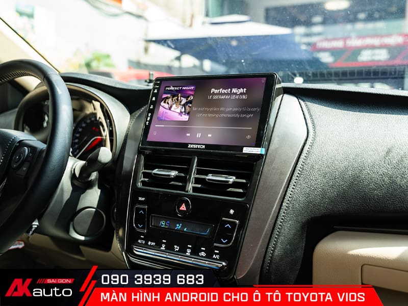 Căn chỉnh âm thanh DPS sinh động trên màn hình ô tô Toyota Vios