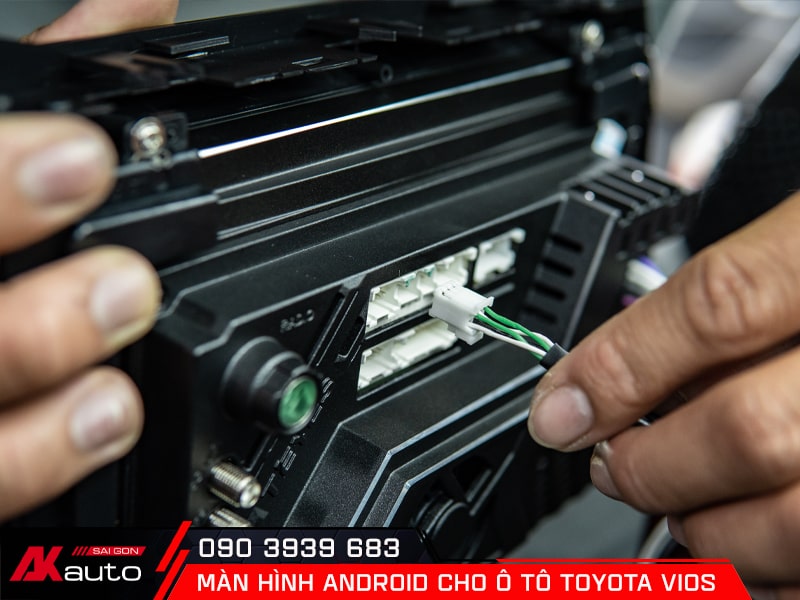 Quy trình lắp đặt màn hình ô tô Toyota Vios tại AKauto
