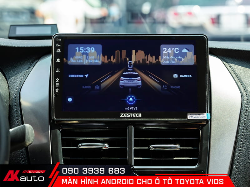 Màn hình android ô tô Toyota Vios hỗ trợ ra lệnh giọng nói