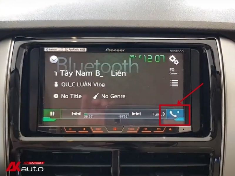 Hướng dẫn gọi điện thoại trên màn hình android Pioneer