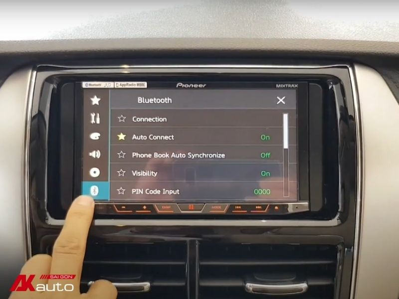 Kết nối Bluetooth với màn hình Pioneer