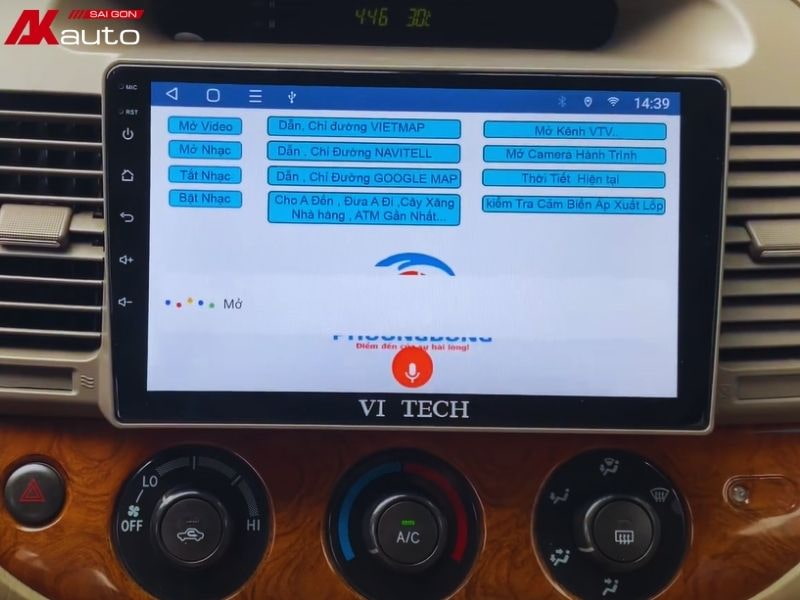 Hướng dẫn sử dụng tính năng ra lệnh giọng nói trên màn hình android Vitech