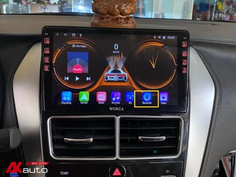 kết nối Bluetooth trên màn hình ô tô Worca 