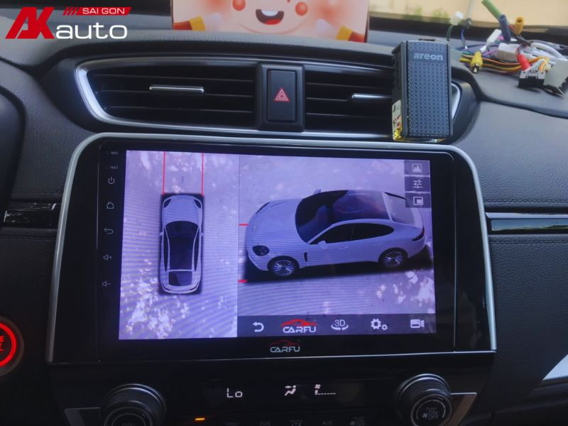 Màn hình android Carfu liền camera 360