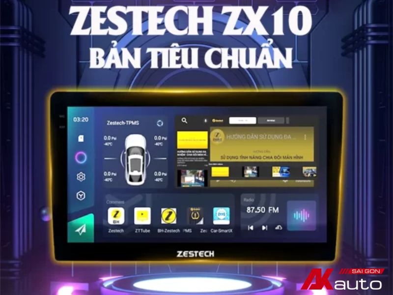 Màn hình android cho xe Triton thương hiệu Zestech ZX10+