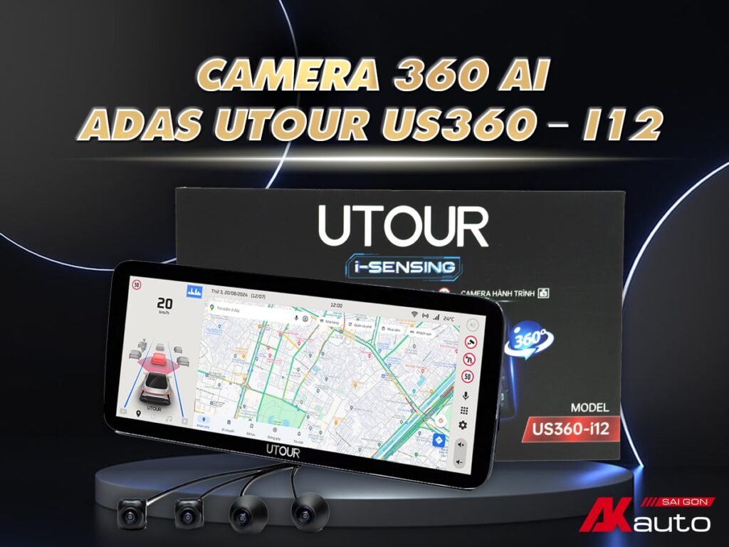 Màn hình liền Camera 360 AI ADAS UTOUR US360 – i12