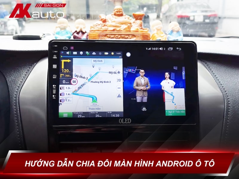 Hướng dẫn chia đôi màn hình Android ô tô