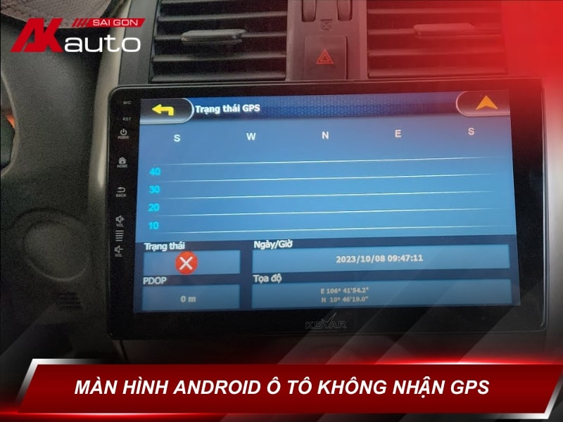 Màn hình Android ô tô không nhận GPS
