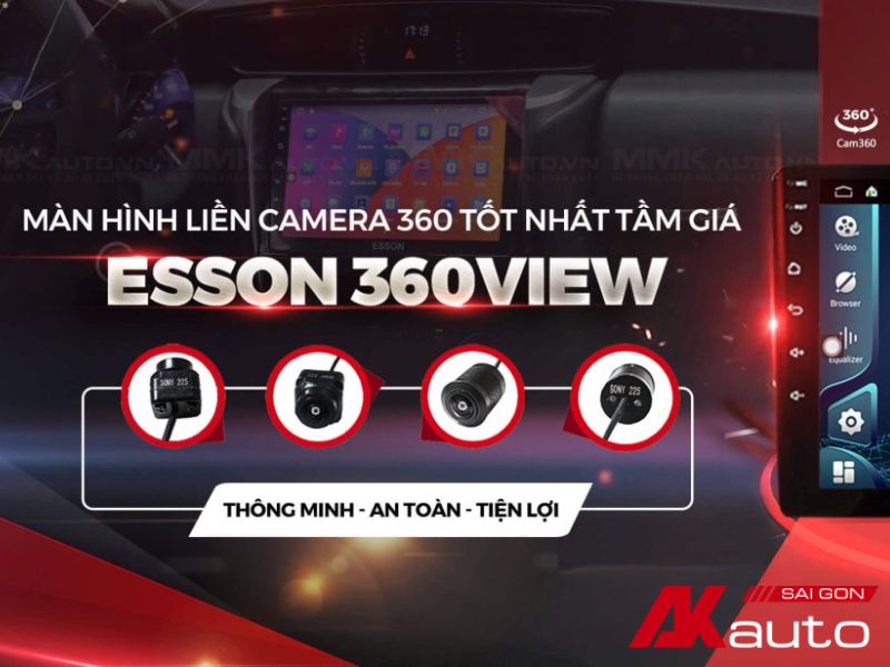 Có nên lắp phiên bản màn hình liền camera 360 độ Esson  