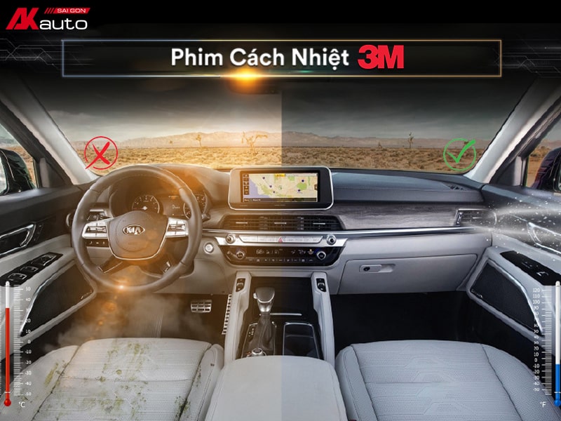 Dán phim 3M giúp bảo vệ nội thất và tuổi thọ của xe