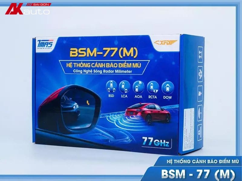 Bộ cảnh báo điểm mù BSM - 77 lắp cột A