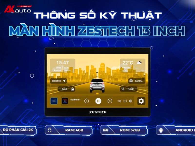 Giới thiệu về màn hình Zestech 13 inch cam360