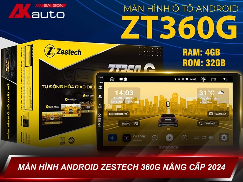 Màn hình Android Zestech 360G nâng cấp 2024