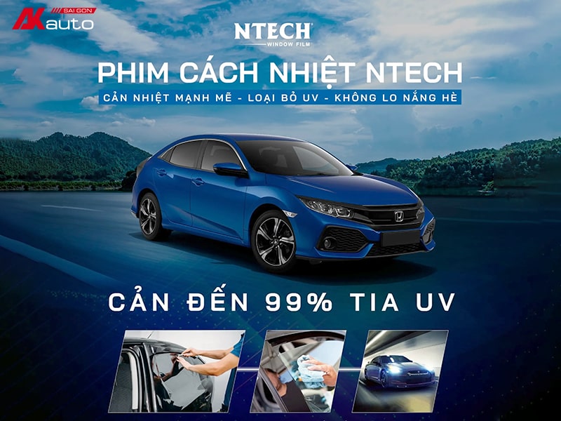 Phim cách nhiệt ô tô Ntech Hàn Quốc